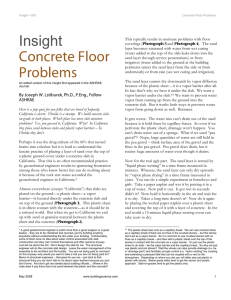 Insight Concrete Floor Problems