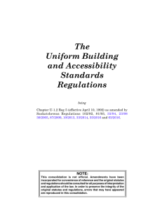 The Uniform Building and Accessibility Standards Regulations