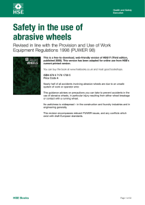 Safety in the use of abrasive wheels