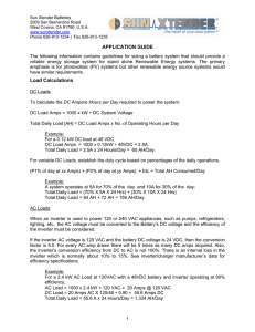 APPLICATION GUIDE Load Calculations