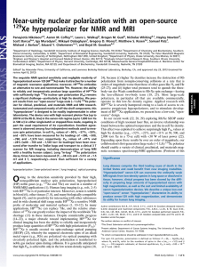 Near-unity nuclear polarization with an open