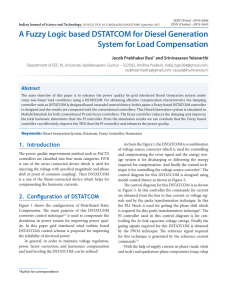 A Fuzzy Logic based DSTATCOM for Diesel Generation System for