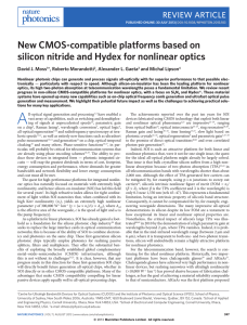 New CMOS-compatible platforms based on silicon nitride and