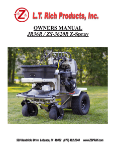 OWNERS MANUAL JR36R / ZS-3620R Z