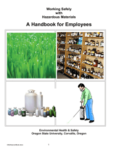 Working Safely with Hazardous Materials: A Handbook for Employees