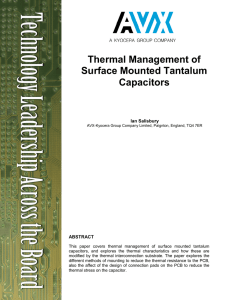 Thermal Management of Surface Mounted Tantalum Capacitors
