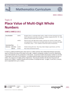 Place Value of Multi-Digit Whole Numbers