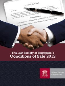 Conditions of Sale - Law Society of Singapore