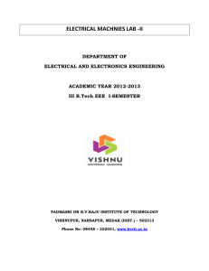 ELECTRICAL MACHNIES LAB -II