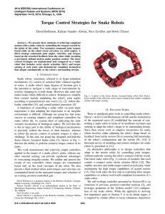 Torque Control Strategies for Snake Robots