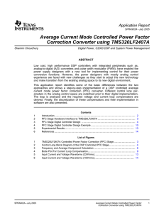 Average Current Mode Controlled Power Factor Correction