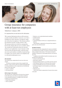 Group insurance for companies with at least ten
