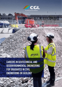 CAREERS IN GEOTECHNICAL AND GEOENVIRONMENTAL