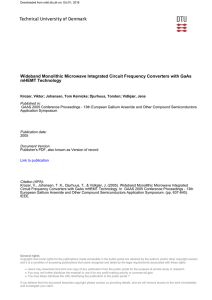 Wideband Monolithic Microwave Integrated Circuit