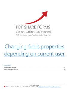 Changing fields properties depending on current user