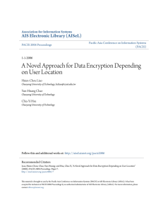 A Novel Approach for Data Encryption Depending on User Location