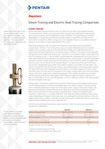 Steam Tracing and Electric Heat Tracing Comparison