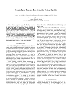 Towards Faster Response Time Models for Vertical Elasticity