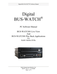 BUS-WATCH® Rx001 PC Software Manual - REI