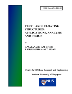 very large floating structures: applications, analysis and design