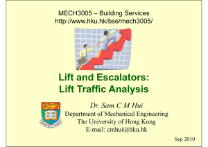 Lift and Escalators: Lift Traffic Analysis