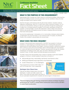 Continuous Insulation Fact Sheet - Northwest Energy Efficiency