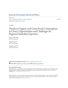 Trends in Organic and Green Food Consumption in China