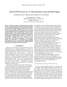 Effect of PWM Inverters on AC Motor Bearing Currents and Shaft