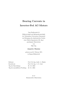 Bearing Currents in Inverter-Fed AC