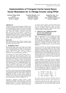 Implementation of Triangular Carrier based Space Vector