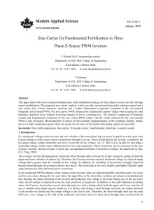 Sine Carrier for Fundamental Fortification in Three Phase Z