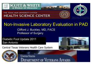Non-Invasive Laboratory Evaluation in PAD