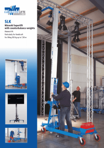 Wienold Superlift with counterbalance weights