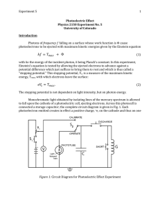 Photoelectric effect - University of Colorado Boulder