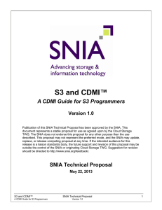 S3 and CDMI™ - A CDMI Guide for S3 Programmers v1.0