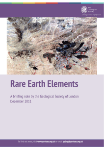 Rare Earth Elements - The Geological Society