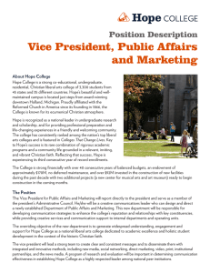 Vice President, Public Affairs and Marketing
