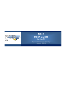 NCID-NG User Guide - North Carolina Identity Service