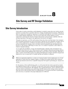 Site Survey and RF Design Validation