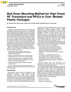 Bolt Down Mounting Method for High Power RF Transistors