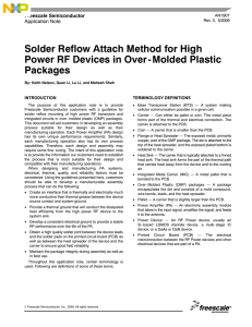 AN1907 Solder Reflow Attach Method for High Power RF Devices in