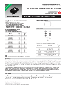 Bourns® TISP® Thyristor Surge Protectors