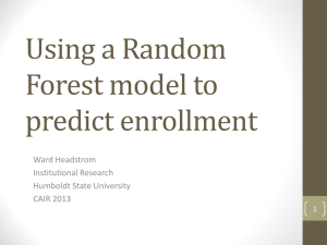 Using a random forest model to predict enrollment