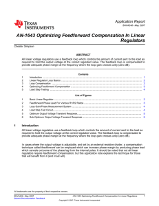 AN-1643 Optimizing Feedforward Compensation In Linear Regulators