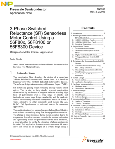 3-Phase Switched Reluctance (SR) Sensorless Motor Control