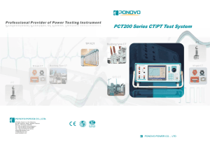 PCT200 Series CT/PT Test System