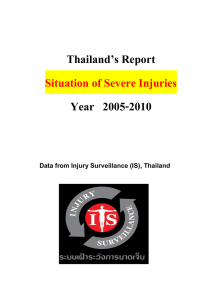 External Causes of Severe Injuries and deaths in Thailand