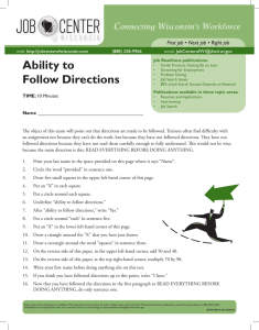 Ability to Follow Directions (DETJ-9482-P)