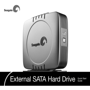 External SATA Hard Drive Quick Start