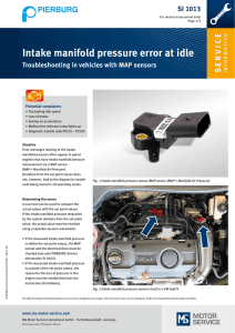 Intake manifold pressure error at idle